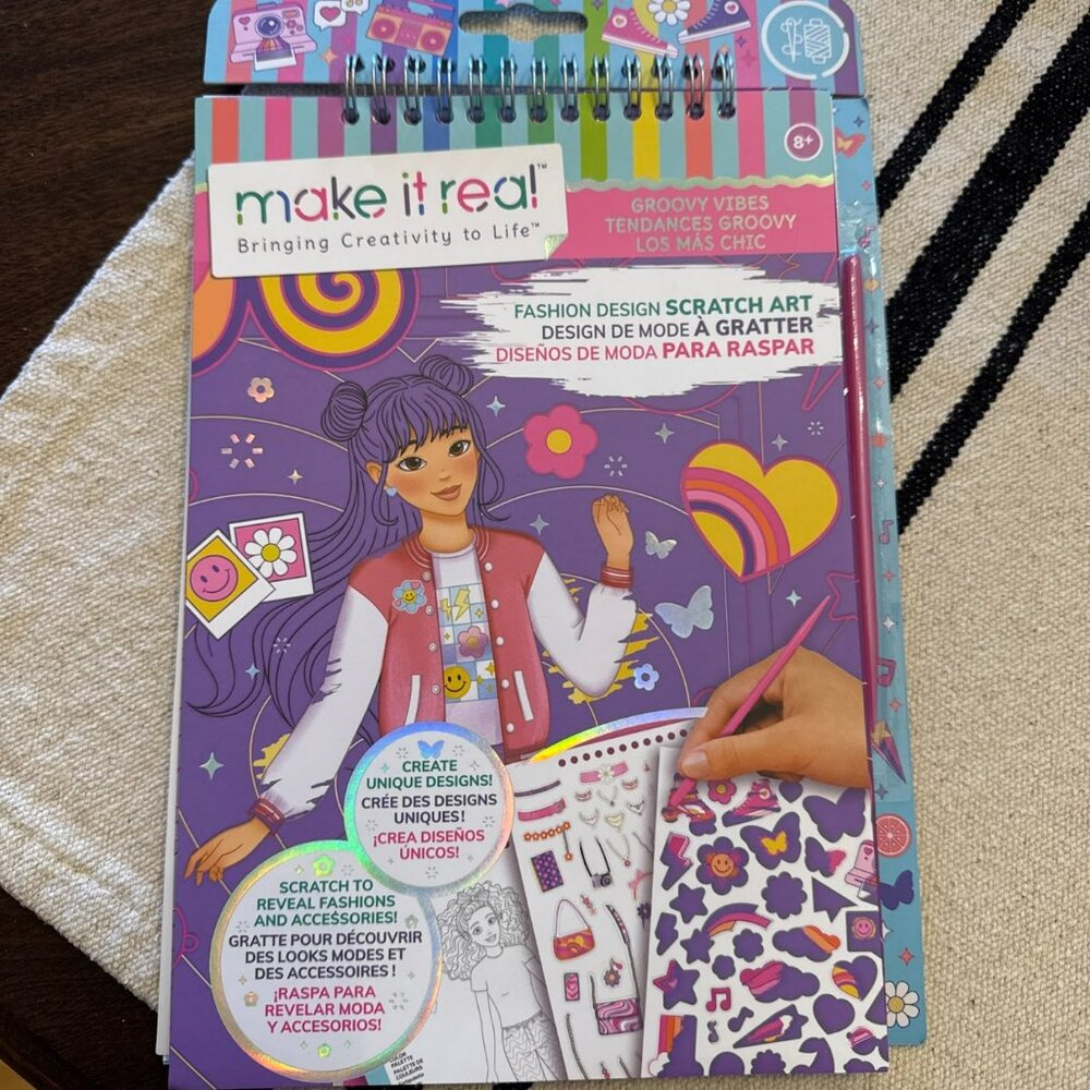 Make It Real: Fashion Design Scratch Art: Groovy Vibes - Scratch to Reveal